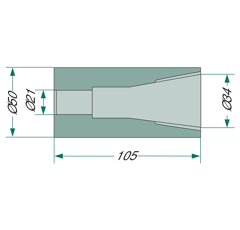 Douille à souder 105 mm pour KVERNELAND 18100-32 adaptable