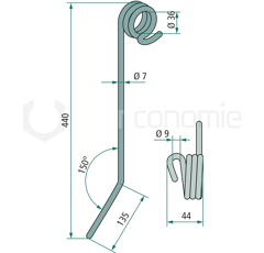 Peigne pour semoir REGENT 33261 adaptable