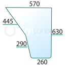 Vitre de porte D/G pour machine agricole RENAULT 6005002913 adaptable