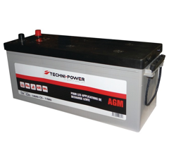 Batterie tracteur 12v 135Ah decharge lente + à gauche | TECHNI-POWER