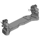 Zwangslenkung, beidseitig,mit Niederhalter, für Lagerbock 00.146.81.0,   AGCO-Grau