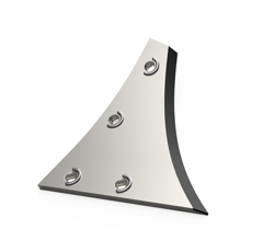 Étrave Droite 4 trous carbure pour charrue KUHN HUARD 619172 adaptable