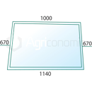 Vitre arrière pour machine agricole DEUTZ-FAHR K965468 adaptable