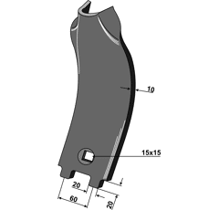 Leitblech 60 Nasenmitte 