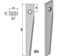 Kreiseleggenzinken - rechts / links RH41 Kuhn Nachbau