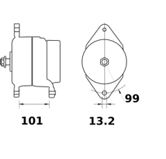 Lichtmaschine für Landtraktoren MAHLE LETRIKA IA1169 14V 150A