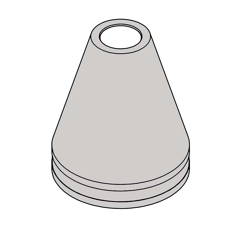 Cône caoutchouc souple seul Ø 150 mm adaptable