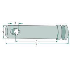 Piton catégorie 2 - Ø 25 mx 165 mm adaptable