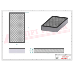Filtre habitacle adaptable HIFI FILTER SC40109CAG