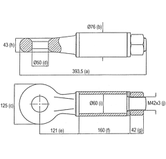 Anneau d'attelage tournant 20T (charge verticale 3,5T) adaptable