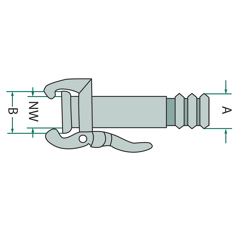Raccord femelle Ø 108 - 145,5 mm avec embout adaptable