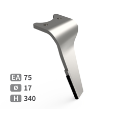 Dent de herse rotative Droite plaquettes carbure AMAZONE 6807400 adaptable