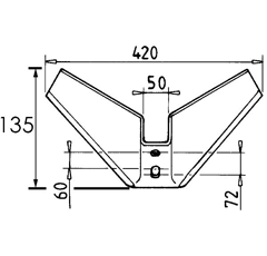 Aileron monobloc de déchaumeur universel 420 mm adaptable
