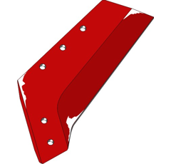 Wechselspitzenschar - 14“ - links PK601401AM Vogel und Noot by Muzzi Industrie