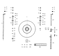 Support de dent pour andaineur FELLA 160.474 origine