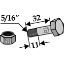 Schraube 5/16" UNF x 32 für Häcksler BOMFORD Nachbau  