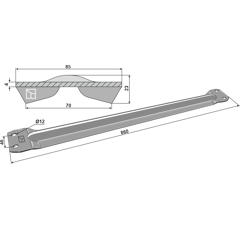 Barre pour épandeur WELGER 6121650207 adaptable