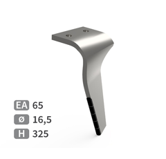 Dent de herse rotative Droite plaquettes carbure FRANDENT 448001 adaptable