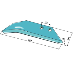 Aileron droite pour RABE 6342.50.10 adaptable - BlackSteel©