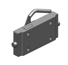 Adapterplatte 255 S32,Lochbild 140 x 80  Schwarz, Scharmüller