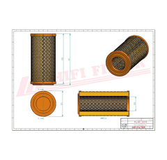 Filtre à air primaire  pour machine agricole SA 17381