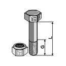 Boulon M8x1,25 x 40 pour broyeur AGRIMASTER adaptable - Blacksteel©