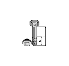 Schraube M8x1,25 x 40 für Mulcher AGRIMASTER Nachbau  
