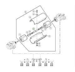 Arbre d'entrainement pour ensileuse JOHN DEERE LCA92951 adaptable