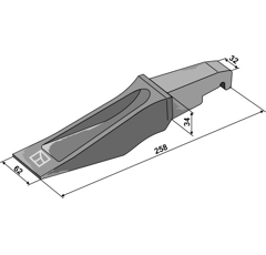 Baggerzahn - 30101 - 4046815 - 4047166 | Bofors - Nachbau