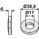 Rondelle Ø 38,5 mm adaptable - BlackSteel©