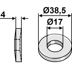 Rondelle Ø 38,5 mm adaptable - BlackSteel©