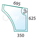 Vitre de porte D.G pour machine agricole CASE IH 5092899 adaptable