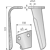 Dent gauche pour herse rotative SULKY 980145 adaptable