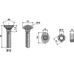 Planetschraube - M10x35 - 8.8