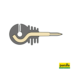 Isolateur annulaire renforcé avec âme en métage et filetage à bois - PATURA