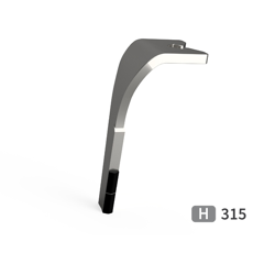 Dent de herse rotative Gauche plaquettes carbure, fixation rapide LEMKEN 3377059 adaptable