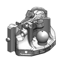 Kugeleinsatz Kugel 80, W= 330 S33 Schwarz, Scharmüller passend für John Deere, JCB, Valtra 2002