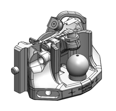 Kugeleinsatz Kugel 80, W= 330 S33 Schwarz, Scharmüller passend für John Deere, JCB, Valtra 2002