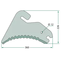 Couteau pour WELGER 0982210900|0982210400 adaptable