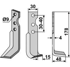 Fräsmesser - rechts SOL03R Solo by Muzzi