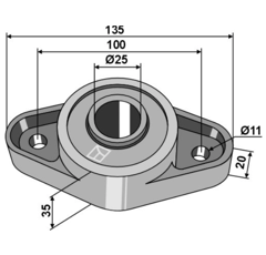 Palier pour cultivateur LEMKEN 3199367 adaptable - BlackSteel©