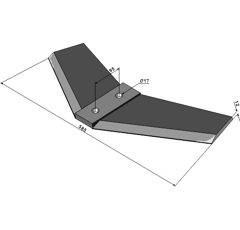 Flügelschar 585 mm für Kurzscheibenegge LEMKEN 3374340 Nachbau