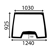 Pare-brise fixe pour tracteur CASE IH 134671067 adaptable