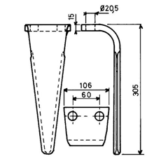 Unterlagscheibe f. Heuwender PEZET 13X30X4 ZN - Nachbau