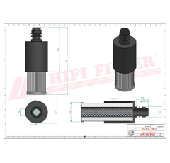 Filtre hydraulique adaptable HIFI FILTER SH77164