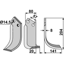 Fräsmesser - rechts PEG03R Pegoraro by Muzzi