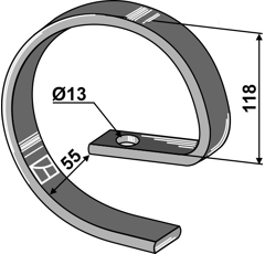 Ressort de renfort 118 mm pour vibroculteur adaptable