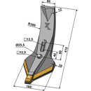Tiefenlockererschar, Hartmetall beschichtet 101EXT1089 Maschio Nachbau