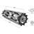 Tube 2460 mm pour rouleau packer adaptable - BlackSteel©