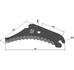 Lame pour presse à balle VICON VF1651.8393 adaptable - Blacksteel©